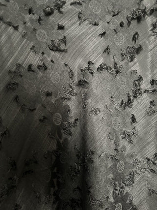 Bettie Anna Skirt with Fringing and Floral Detail by Soaked - Black