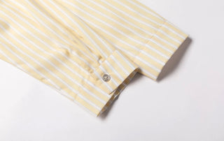 Primrose Blouse with Pleated Collar  - Yellow/White