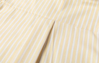 Primrose Blouse with Pleated Collar  - Yellow/White