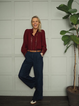 Belle Long Sleeve, Ruffle Collar Blouse, Best Seller - 9 Colours