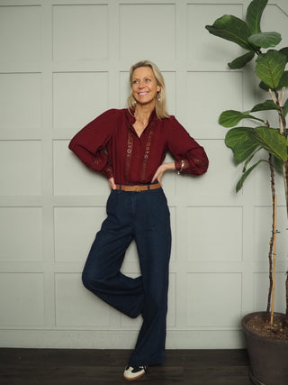 Belle Long Sleeve, Ruffle Collar Blouse, Best Seller - 9 Colours