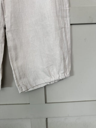 Ola Wide Leg, Linen Trousers with Front Pockets &amp; Trim Detail - 7 Colours