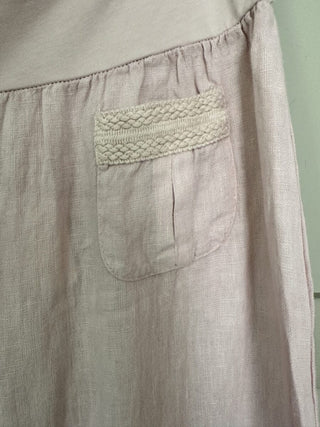 Ola Wide Leg, Linen Trousers with Front Pockets &amp; Trim Detail - 7 Colours