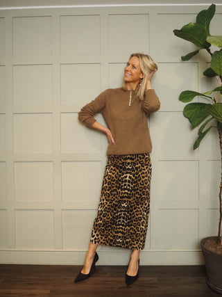 Yolanda Pencil Skirt by Soaked - Leopard Print