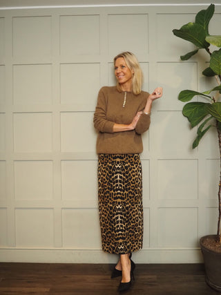Yolanda Pencil Skirt by Soaked - Leopard Print