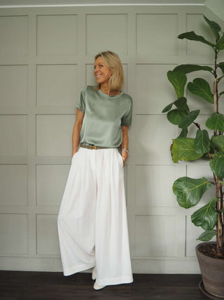 Nara Silk Mix Short Sleeved T-Shirt - 6 Colours