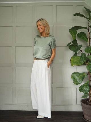 Nara Silk Mix Short Sleeved T-Shirt - 6 Colours