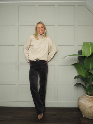 Shoula Corduroy Bootcut Trousers  - Blue/Grey, Camel, Chocolate, Cream