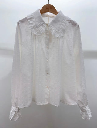 Bertie Blouse with Ruffle Details - Off White