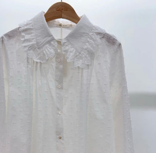 Bertie Blouse with Ruffle Details - Off White