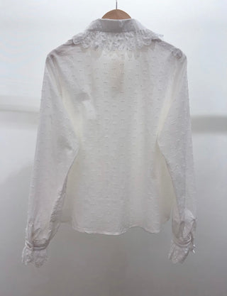 Bertie Blouse with Ruffle Details - Off White