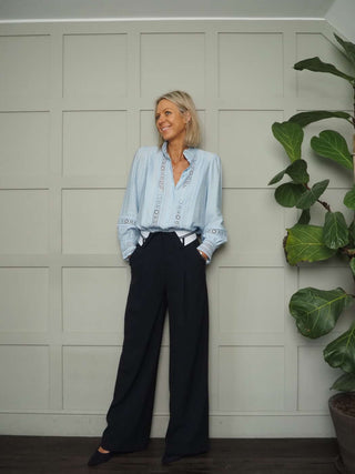 Belle Long Sleeve, Ruffle Collar Blouse, Best Seller - 9 Colours