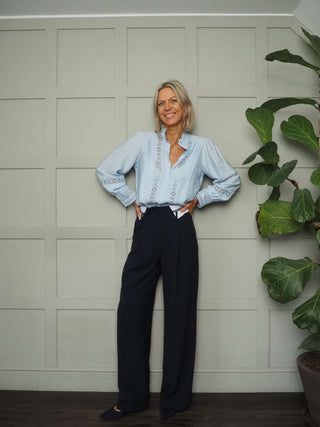 Belle Long Sleeve, Ruffle Collar Blouse, Best Seller - 9 Colours