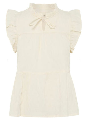 Gimaline Sleeveless Blouse by Part Two - Blue, Ecru