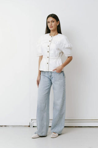 Gracie Twisted Jeans by Seventy Mochi - Austin (Light Blue)