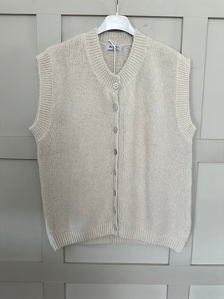 Icklesham Super Soft Sleeveless Cardigan - Baby Pink, Bright Green, Cornflower Blue, Hot Coral, Hot Pink, Navy Blue, Sky Blue