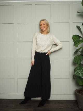 Nixi Pleated Culottes - Black, Camel, Green, Navy Blue, Pink