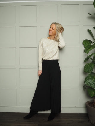 Nixi Pleated Culottes - Black, Camel, Green, Navy Blue, Pink