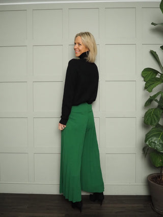 Nixi Pleated Culottes - Black, Camel, Green, Navy Blue, Pink