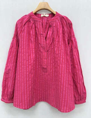 Dallington Stripe Blouse - Pink