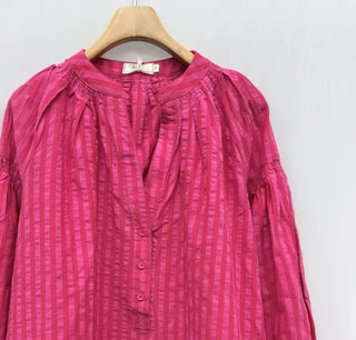 Dallington Stripe Blouse - Pink
