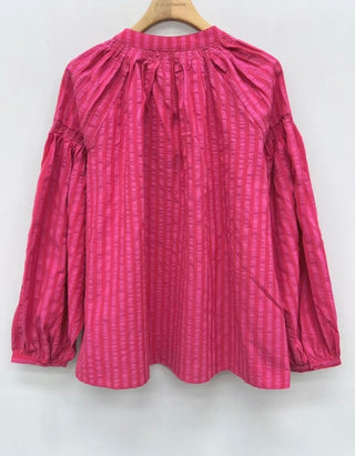 Dallington Stripe Blouse - Pink