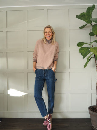 Kate Tapered Leg Jeans - Dark Blue Denim