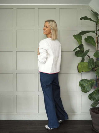 Impa Cotton Jeans with Buttons on Each Side and No Pockets - Denim Blue