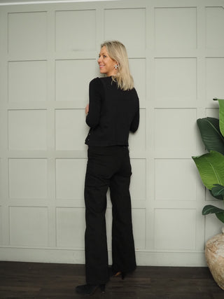 Michaela Sequin Waistcoat - Black