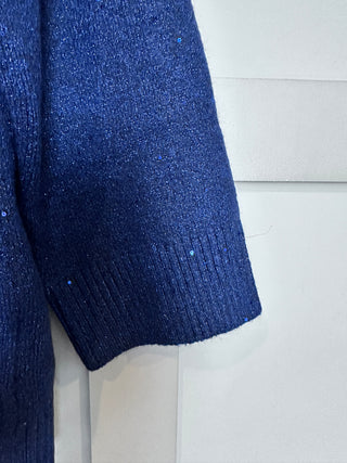 Nova Jumper with Sequin Detail by Saint Tropez - Navy Blue