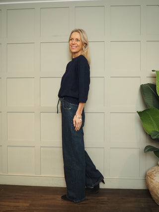 Nova Jumper with Sequin Detail by Saint Tropez - Navy Blue