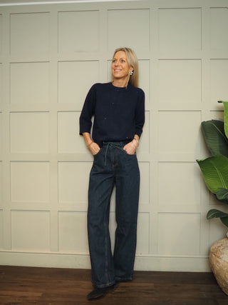 Nova Jumper with Sequin Detail by Saint Tropez - Navy Blue