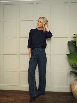 Nova Jumper with Sequin Detail by Saint Tropez - Navy Blue