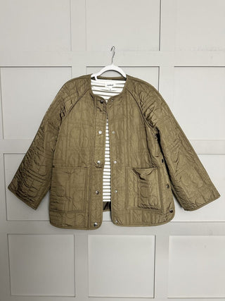 Jackline Quilted Lightweight Jacket by Soaked - Olive Green