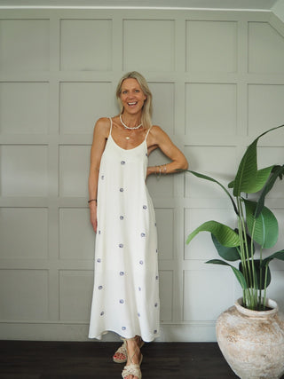Reef Sundress - Ecru/Navy