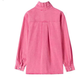 Jaime Denim Shirt/Shacket - Chocolate, Denim Blue, Pink, Red