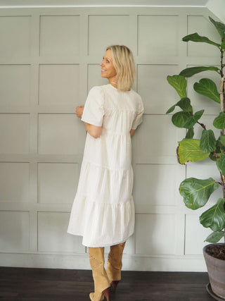 Pam Tiered Dress by Part Two - Black, Ivory