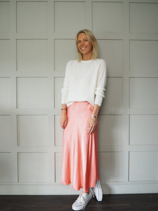 Genesis Button Cuff Round Neck Jumper - Ecru, Sky Blue, Yellow/Green