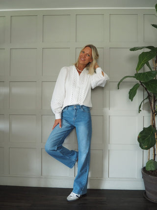 Ada Straight Leg Denim Jeans by Moss Copenhagen -Denim Blue, Grey