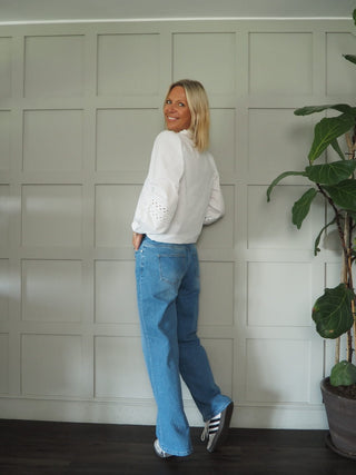 Ada Straight Leg Denim Jeans by Moss Copenhagen -Denim Blue, Grey