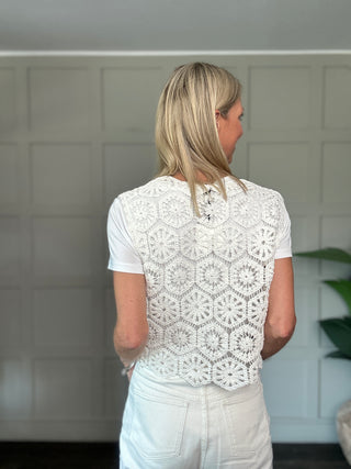 Lenni Crochet Cardigan - Off White