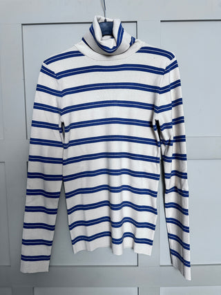 Spina Striped Polo Neck by Soaked - Black, Blue, Khaki