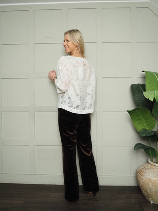 Ariya Blouse with Cropped Sleeves by Soaked - Off White