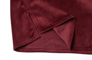 Ravenswood Blouse with Pleated Collar - Burgundy