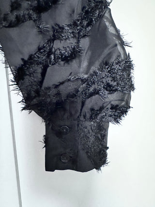 Byhallie Blouse with Tie Neckline By B Young - Black