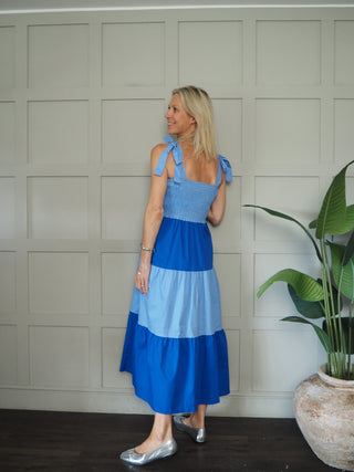 Torquay Sundress - Royal Blue/Sky Blue