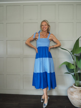 Torquay Sundress - Royal Blue/Sky Blue