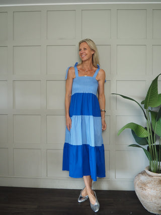 Torquay Sundress - Royal Blue/Sky Blue