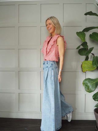 Rosanna Sleeveless Blouse by Frnch - Cream