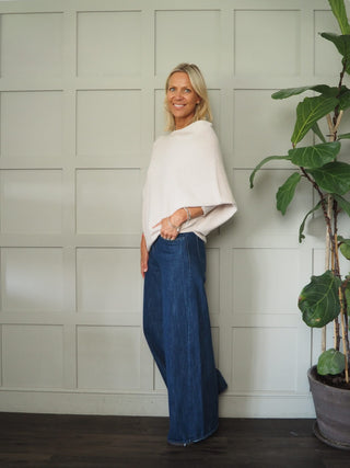 Rodeo Batwing On/Off The Shoulder Jumper - Cornflower Blue, Khaki, Navy Blue, Orange, Pink